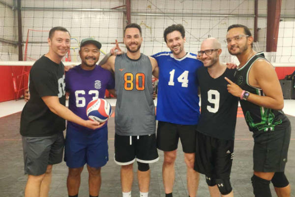 Matt Lipman with volleyball team that won Men's C Yankee Tournament @ Slam (2025)